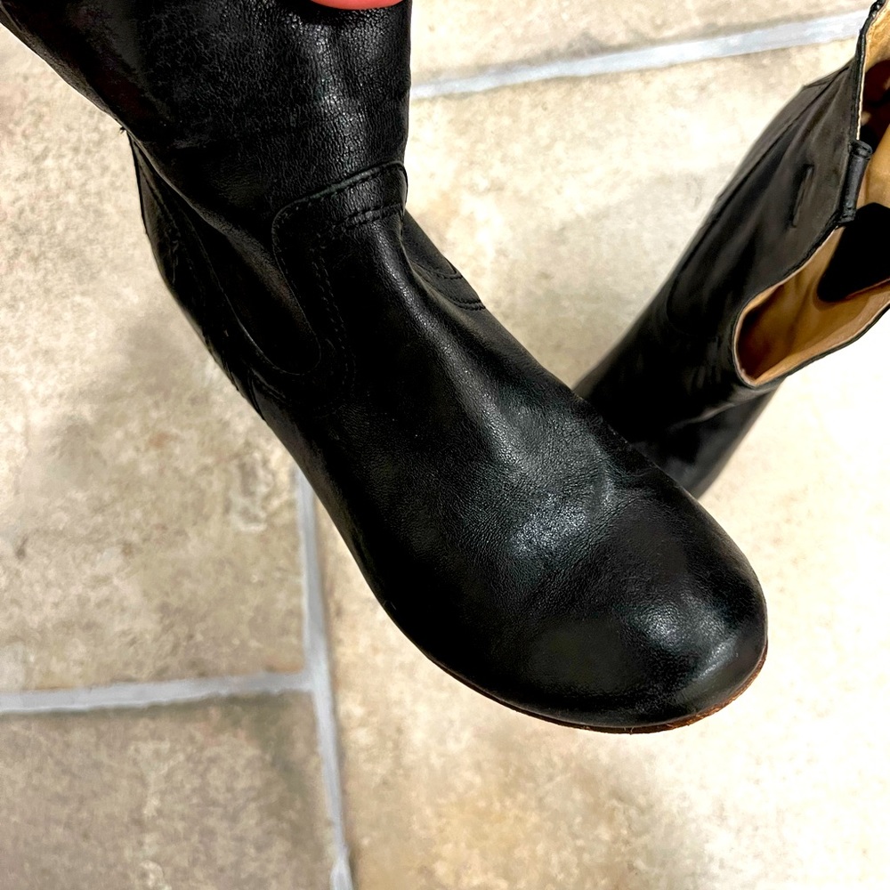 Frye leather wedge bootie